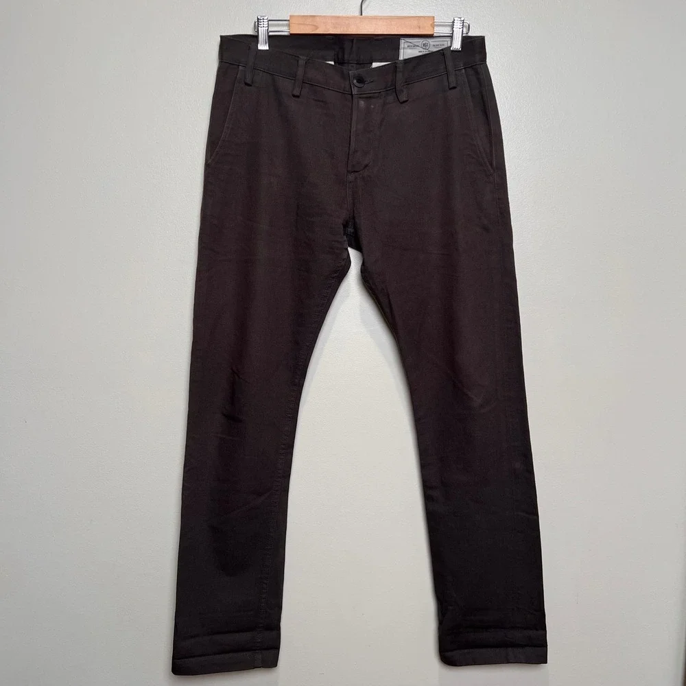 Rogue Territory Officer Trouser Mens 32x34 Brown Slim Taper Chino RGT USA Made